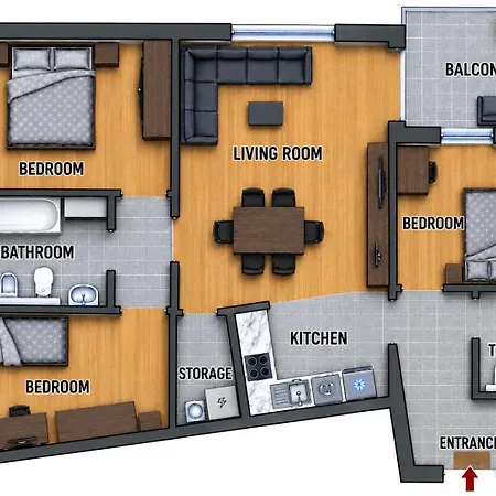 Dea - Three Bedroom Apartamento